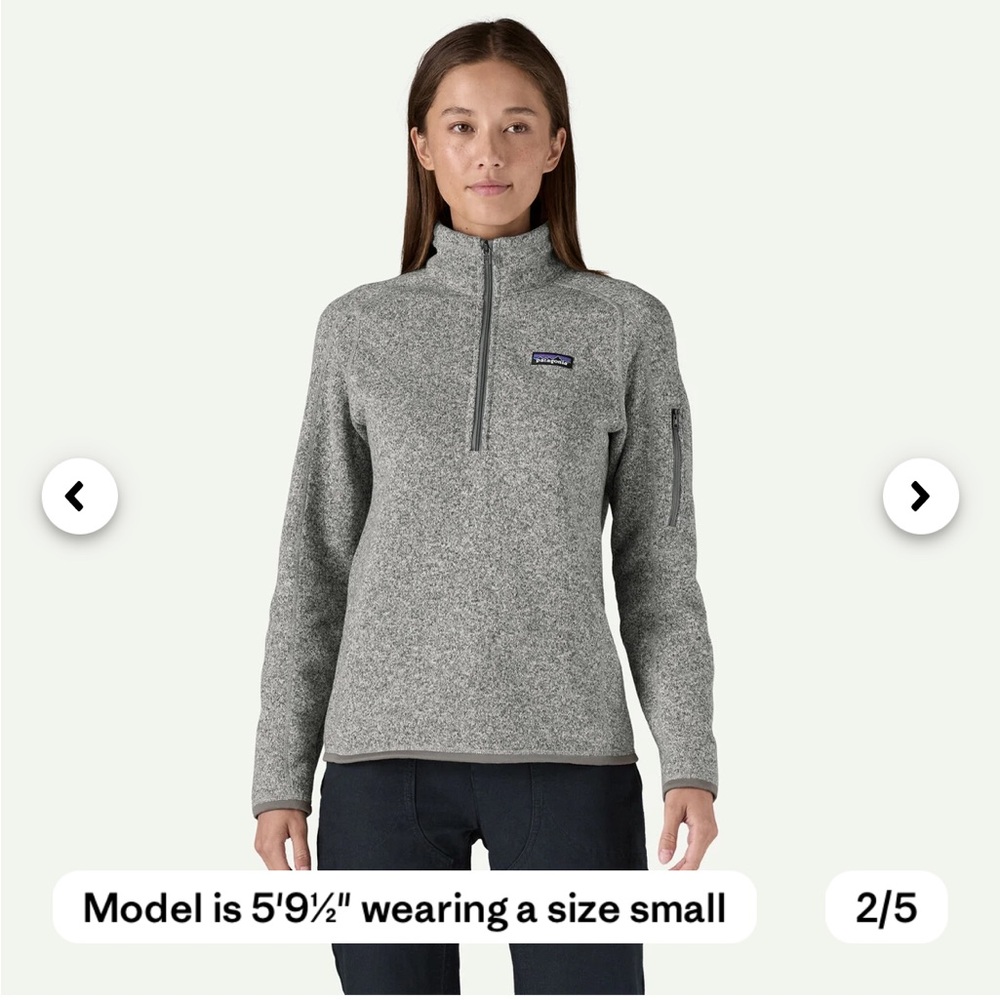 Patagonia Women’s Better Sweater 1/4 Zip Fleece Size S